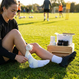 Elastic Adhesive Bandage Tape – Black/White – Cotton Spandex – Sports & Physio Use