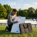 Double-sided coaching board with aluminium frame and accessories
