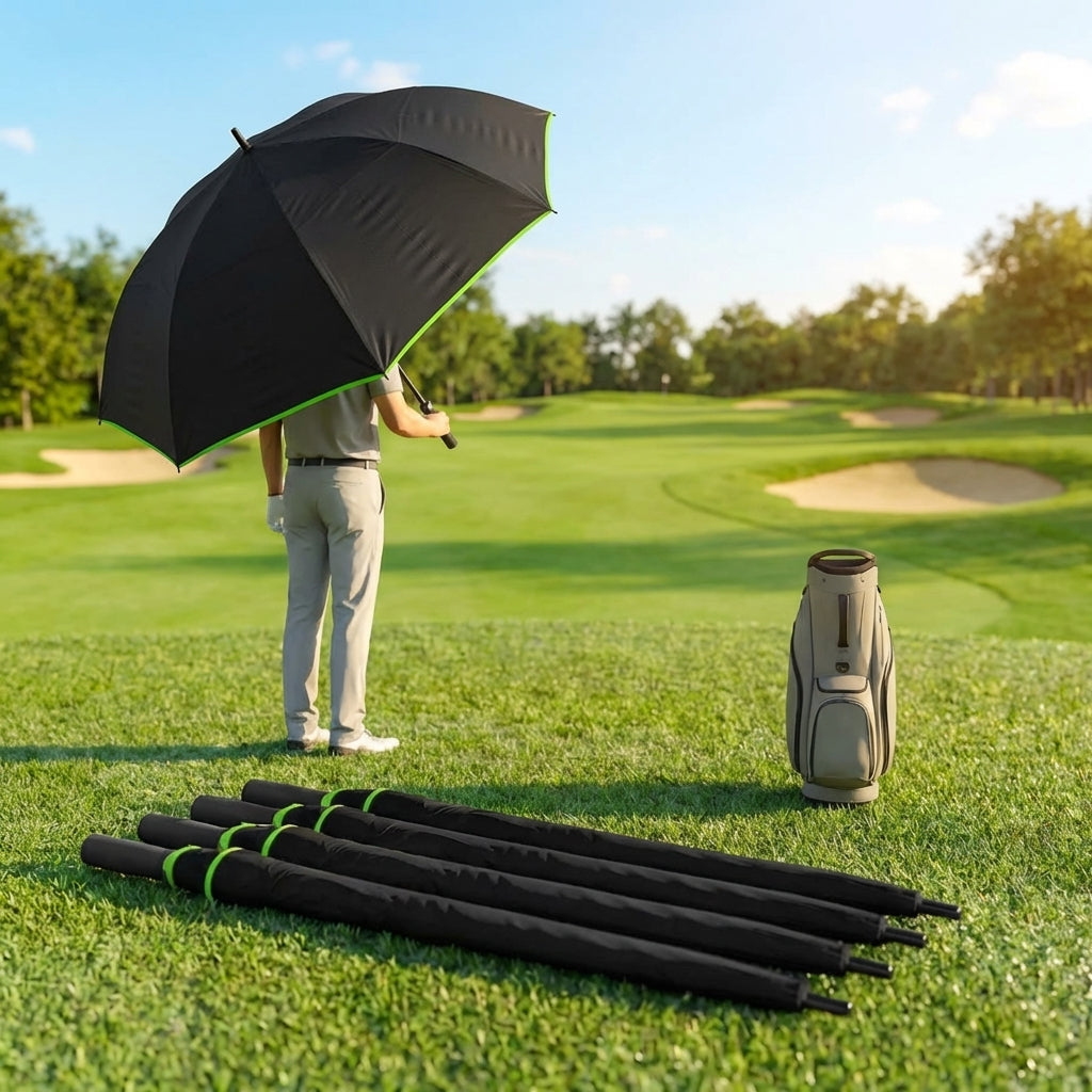 Sports umbrella with 60-inch canopy made from durable pongee fabric