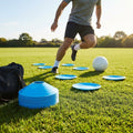 Mini flat disc markers in assorted colours for indoor and outdoor training