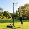 Adjustable netball posts for indoor and outdoor use