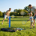 Mini Tennis Net Set with rackets and balls, perfect for backyard and club use