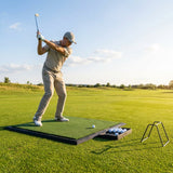 Golf Hitting Mat with Artificial Turf and EVA Foam Base