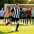 Men's Striped Football Shirt for Matches, Polyester